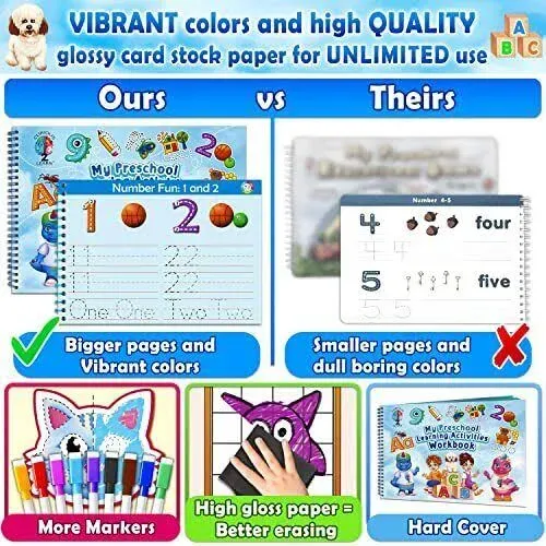 Curious 2 Learn Preschool Learning Activities Workbook Tracing Kindergarten Resources Workbooks I ABC Learning for Toddlers