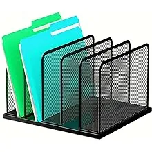 Kuntine.B Desk File Organizer 7 Upright Mesh Desktop Organizer File Sorter Office Organization File Holder for Home, Office & Classroom