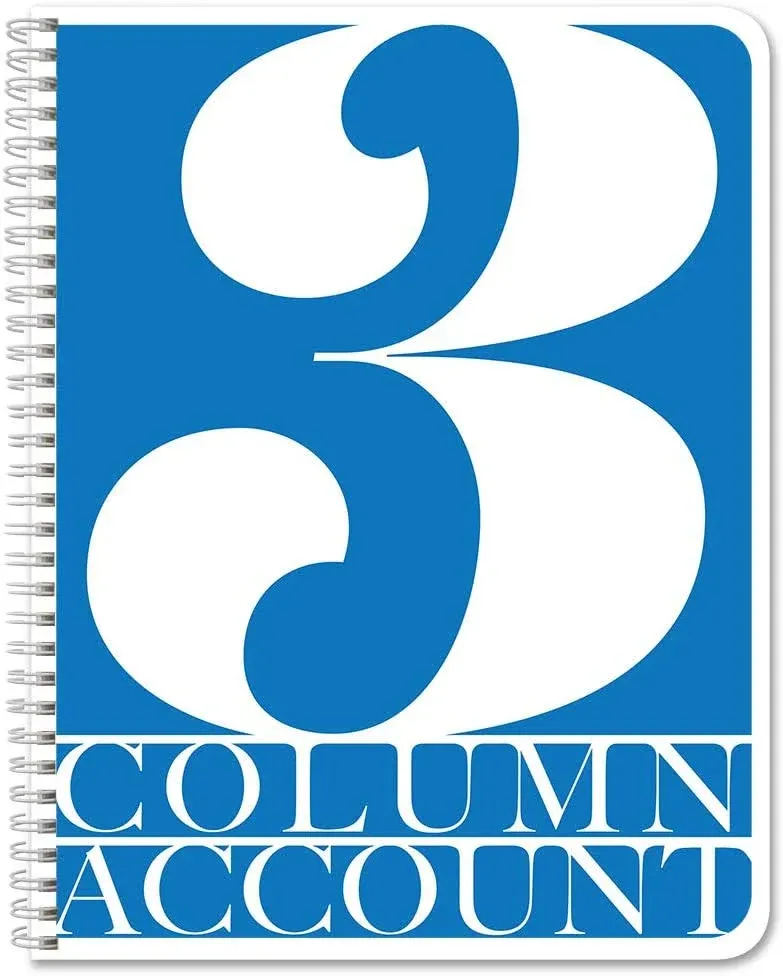 BookFactory 3 Column Ledger Book/Account Book/Accounting Notebook (3 (three ...