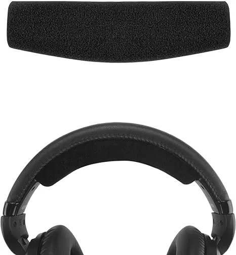 Geekria Velour Headband Pad Compatible with Sennheiser HD598 HD598SE HD598CS HD595 HD569 HD559 HD558 HD555 HD518 HD515 Game ONE PC360 PC373D, Headset Head Cushion Cover (Black)