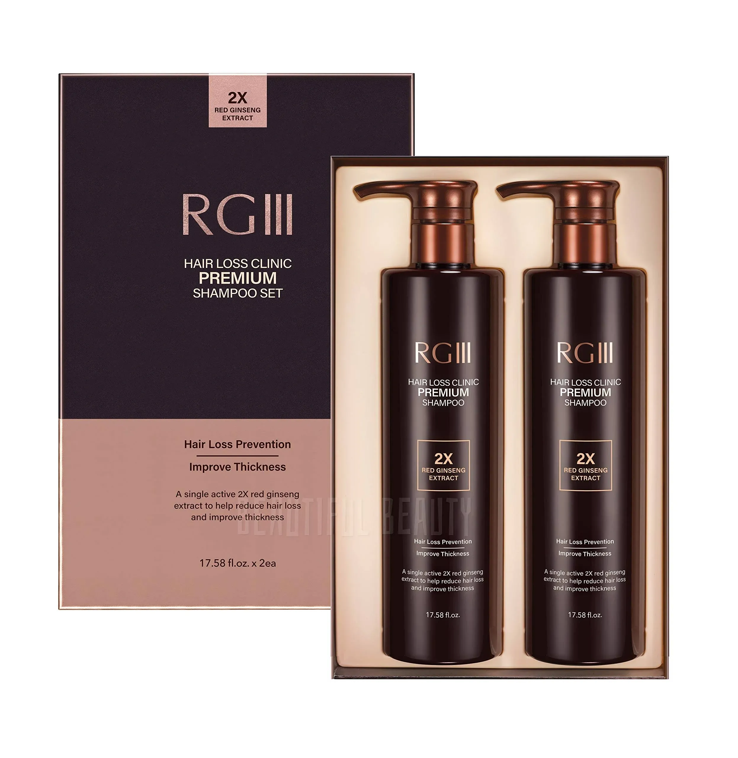 RGIII Premium 2x Red Ginsen Extract Shampoo Set