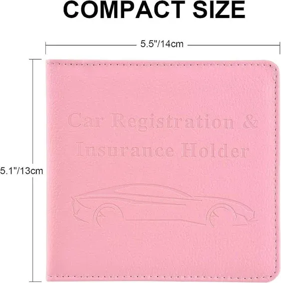 Cacturism Car Registration And Insurance Holder, Vehicle Glove Box Car