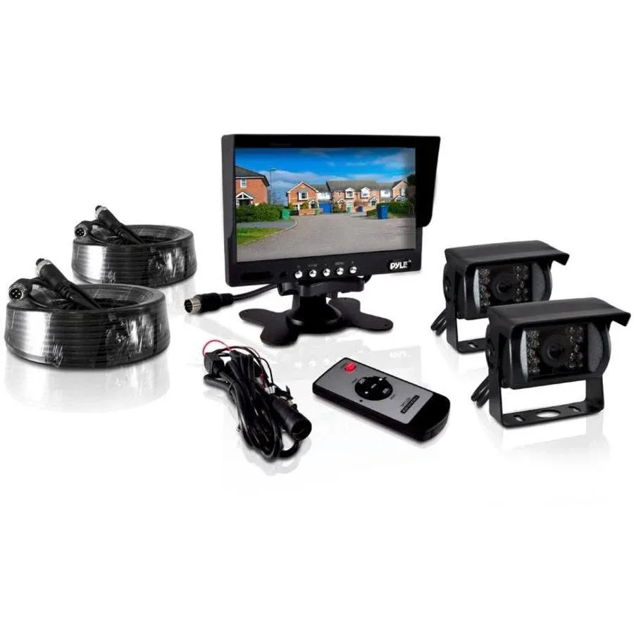 Pyle(R) PLCMTR72 7" Commercial-Grade Weatherproof Backup Cameras & Monitor System