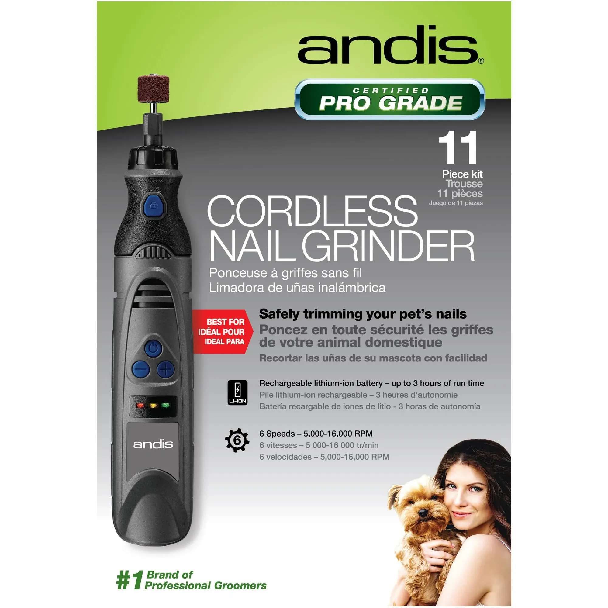 Andis Cordless Dog & Cat Nail Grinder