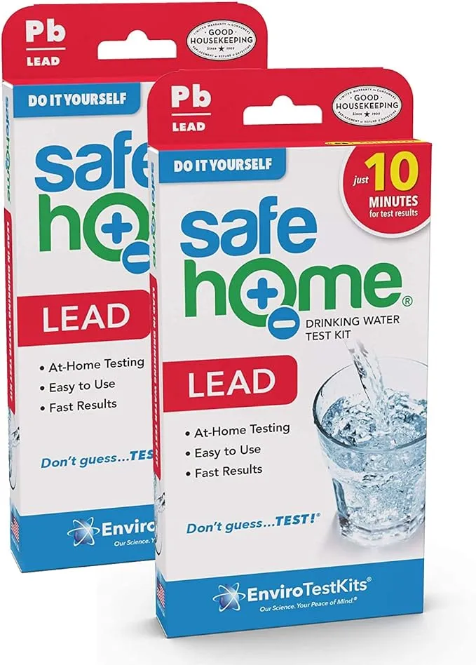 Safe Home® DIY Lead in Drinking Water Test Kit – Advanced Detection to 4 PPB – 5 Minute Test – 3 Levels of Test Results – Certified by Independent Laboratories – (2 Pack)