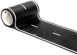 PlayTape - Neighborhood Road Tape for Toy Cars - Sticks to Flat Surfaces, No Residue - 2 Rolls of Playtape (2"x30')