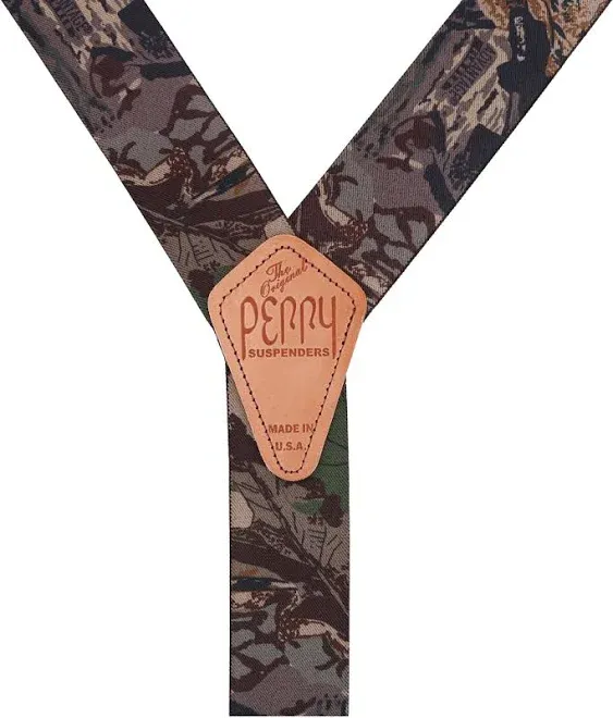 Perry Suspenders Men&#x27;s Elastic Hook End Camouflage Suspenders (Tall Available)