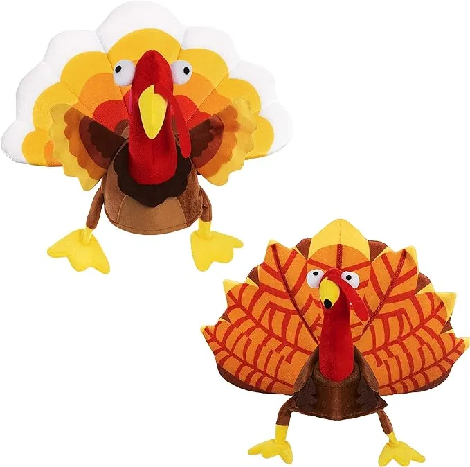 JOYIN 2 PCS Thanksgiving Turkey Sitting Hats Silly for Thanksgiving Night Event, Dress-up Party, Thanksgiving Decoration, Role Play, Carnival, Cosplay, Costume Accessories, Thanksgiving Accessories