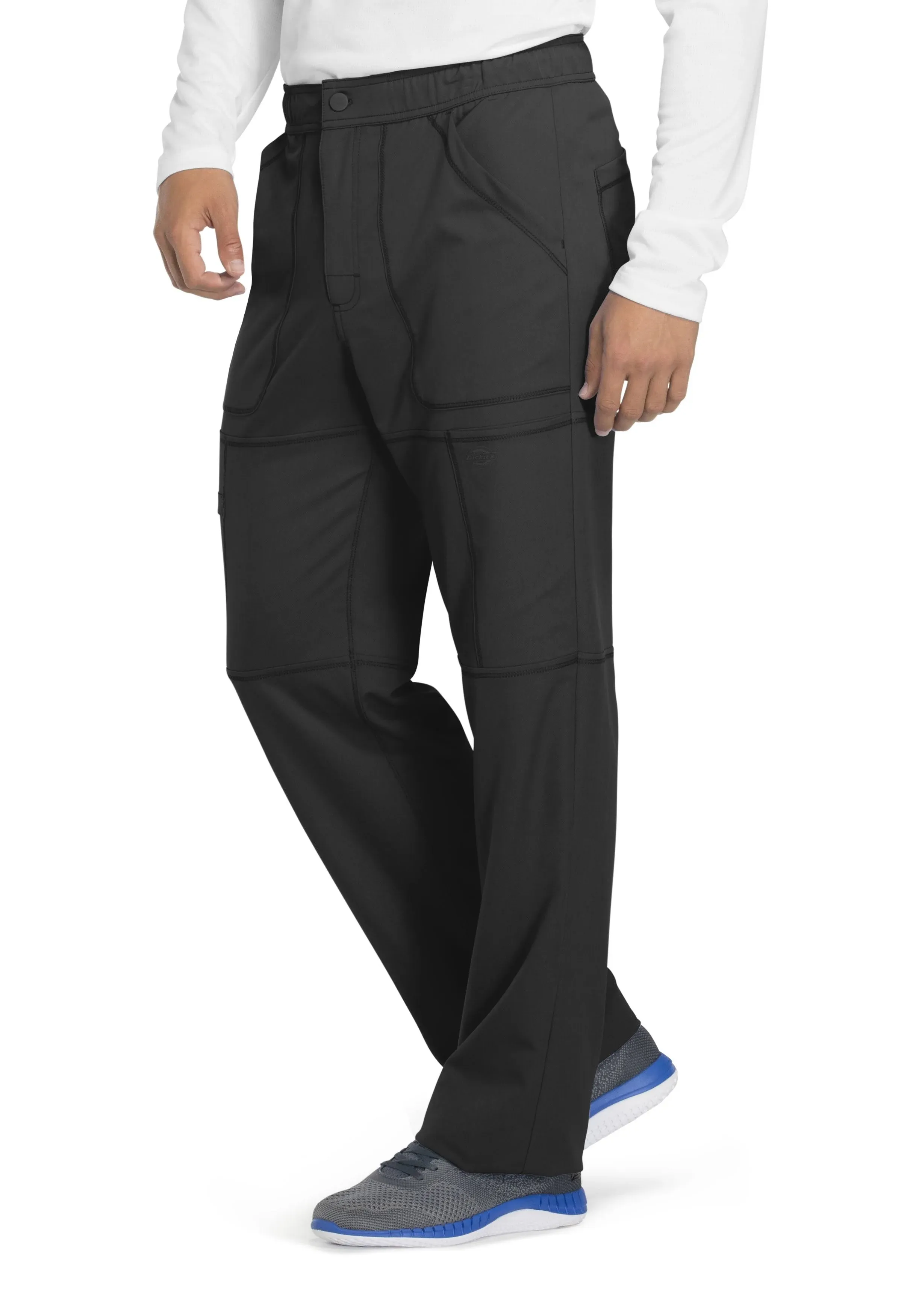 Black Dickies Scrubs Dynamix Mens Zip Fly Cargo Pant DK110 BLK