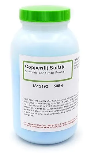 Aldon Innovating Science Copper (II) Sulfate 5-Hydrate Powder, 500g - Laboratory-Grade - The Curated Chemical Collection