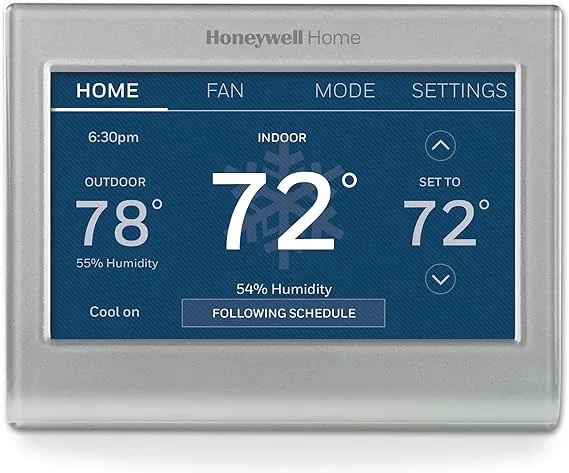 Wi-Fi Smart Color 7-Day Programmable Smart Thermostat with Color-Changing Touchscreen Display