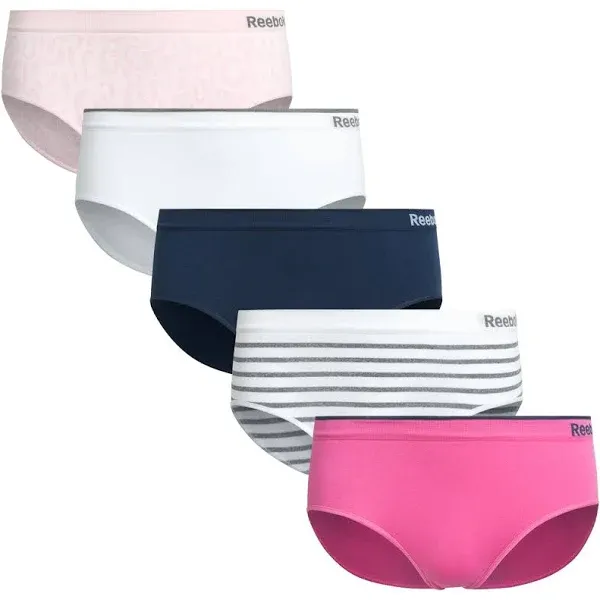 Reebok Girls Seamless Hipster Panties, 5-Pack