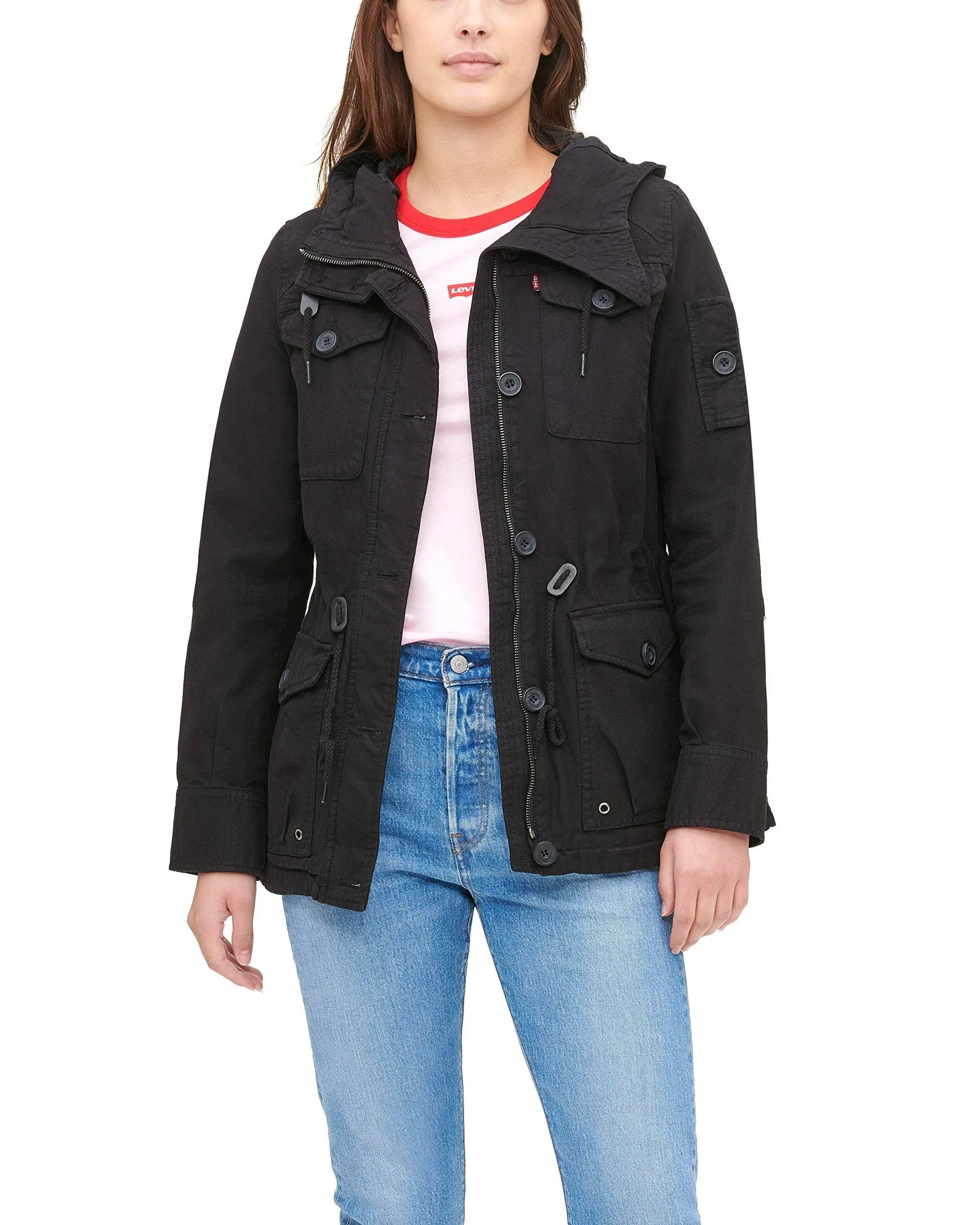 Levi's Women's Lightweight Cotton Military Jacket (Standard & Plus Sizes)