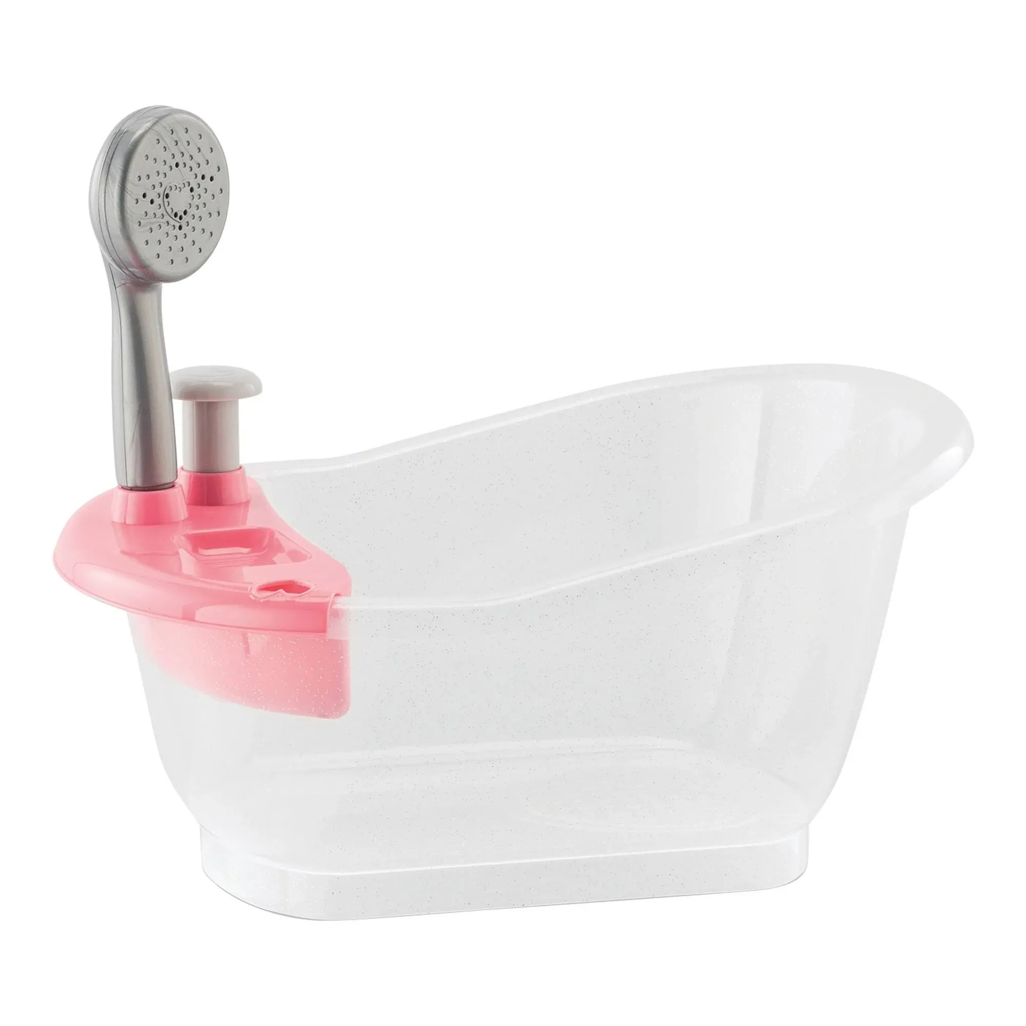  - Bathtub with Shower - Bath Play Set for 12&#034; &amp; 14&#034; Baby Dolls, Pink 