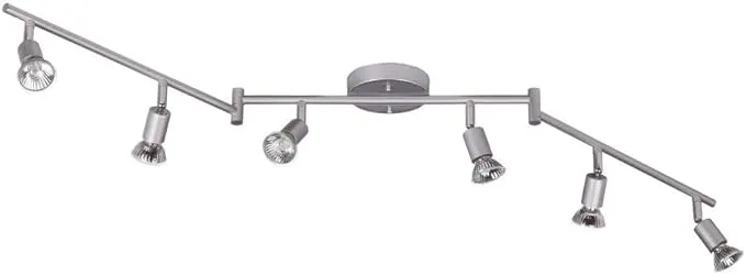 Globe Electric Payton 4-Light Matte Silver Track Lighting Kit, 58932