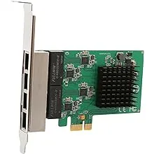 SYBA 4 Port Gigabit Ethernet PCI-e x1 Network Interface Card SI-PEX24042