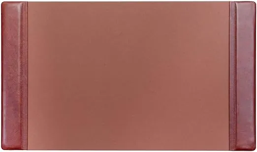 Dacasso Pad with Side Rails Luxury Leather Blotter for Writing-Executive Desk Surface Protector, 25.5" x 17.25", Mocha