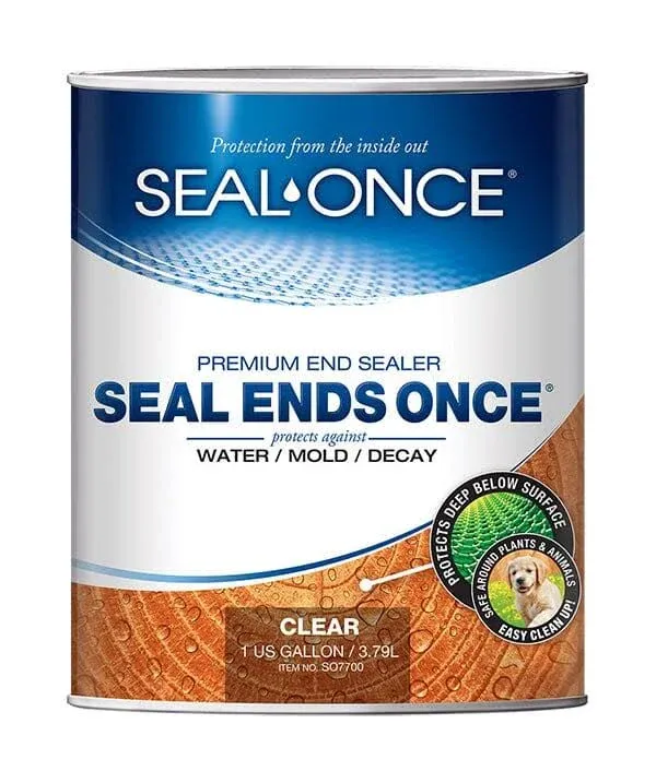 Seal Ends Once Wood End Sealer - 1 Gallon, Clear