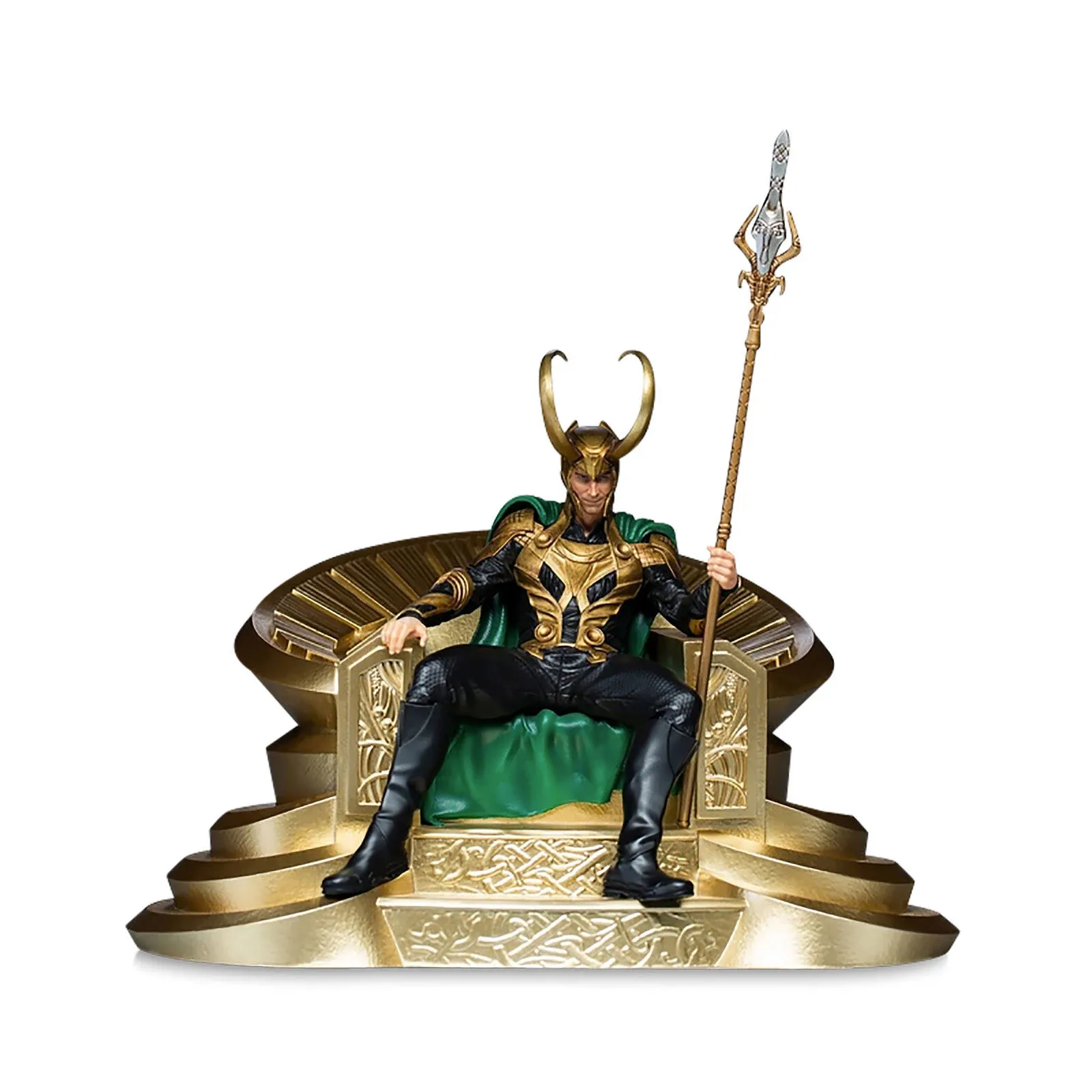 Iron Studios CCXP 1/10 Loki Figure w/ Throne Scene Model Statue Collectible New