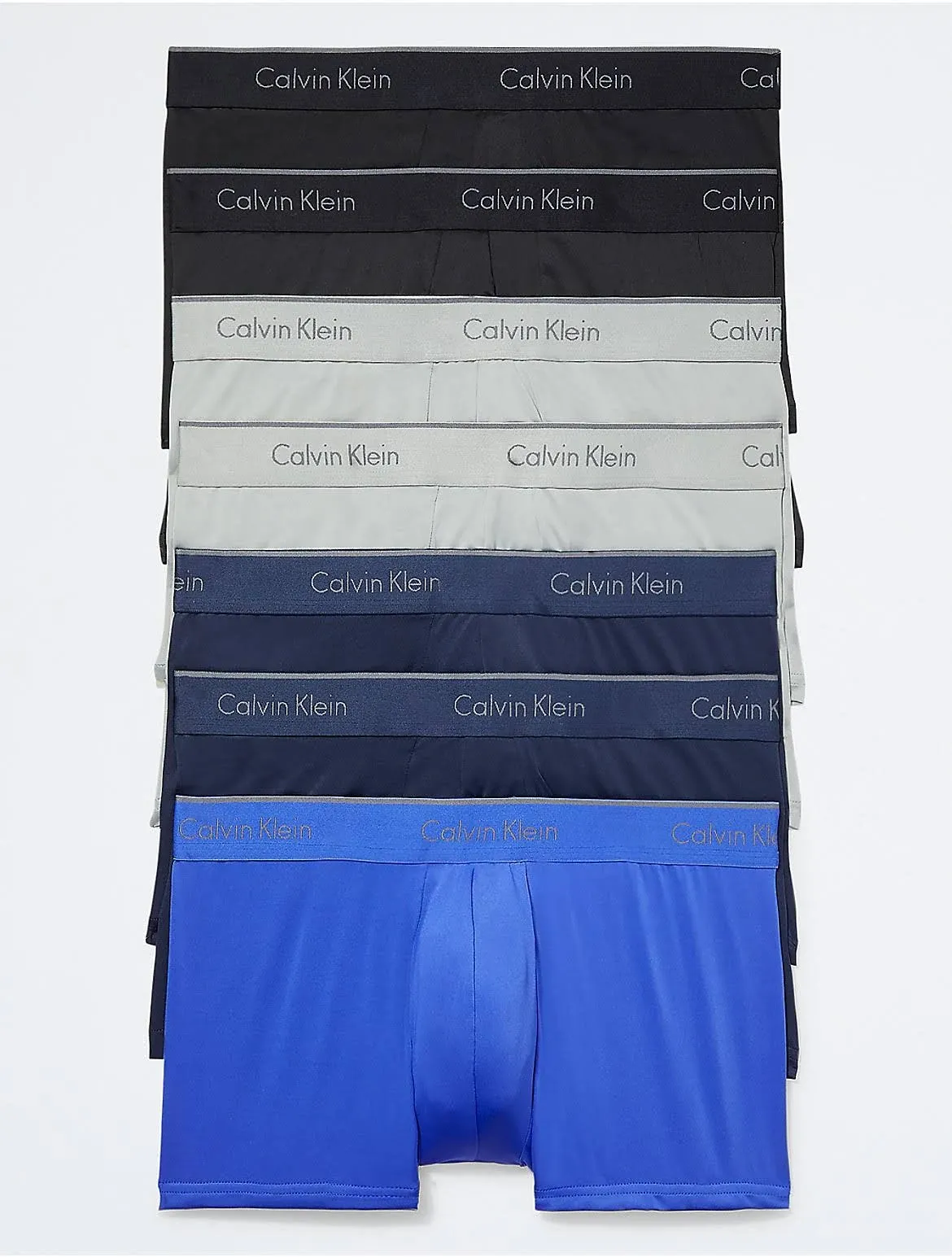 Calvin Klein Men's Microfiber Stretch 7-Pack Low Rise Trunks