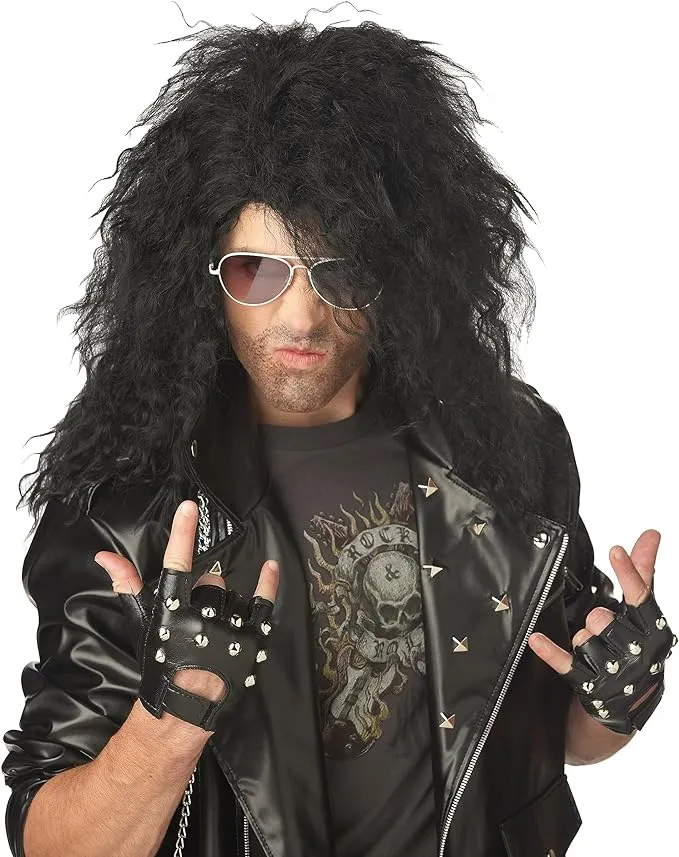 California Costumes Black Heavy Metal Wig