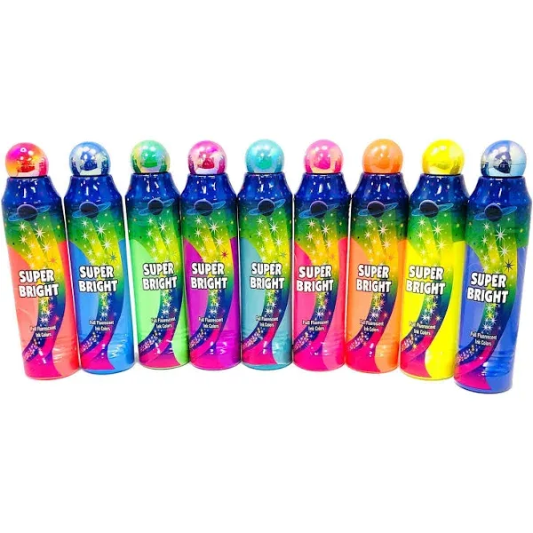 Super Bright Fluorescent 4oz Bingo Daubers- Set of 9 Daubers- One Of Each Color