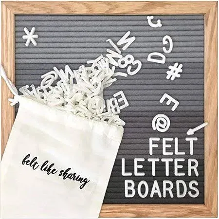 Felt Letter Board 10x10in Changeable Letter Board with Letters White 300 Piec...