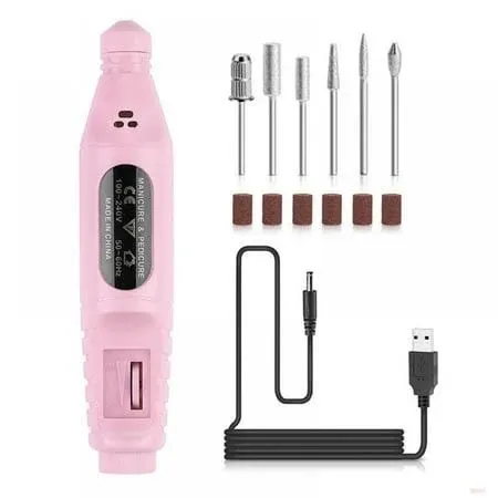 Portable Electric Nail Drill, Compact Professional Nail File Kit for Acrylic, Gel ...