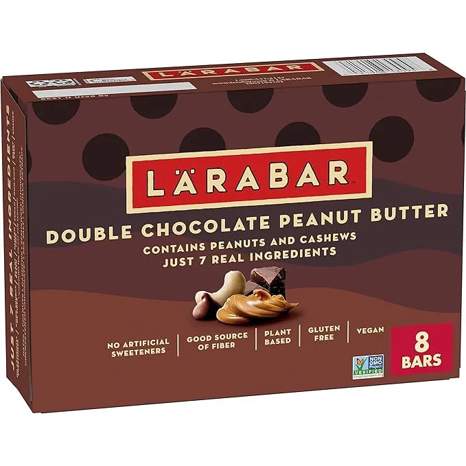 Larabar Chocolate Raspberry Truffle, Gluten Free Vegan Fruit Nut Bars, 8 ct