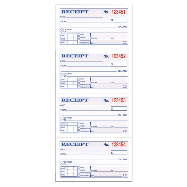 Adams Money/rent Receipt Book