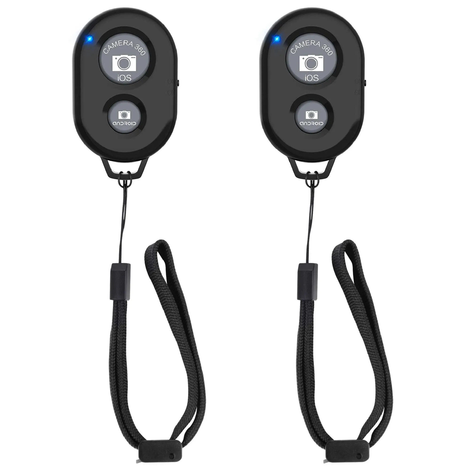 Wireless Camera Remote Shutter for Smartphones (2 Pack), zttopo Wireless Phone Camera Remote Control Compatible with iPhone/Android Cell Phone - Create Amazing Photos and Selfies, Wrist Strap Included