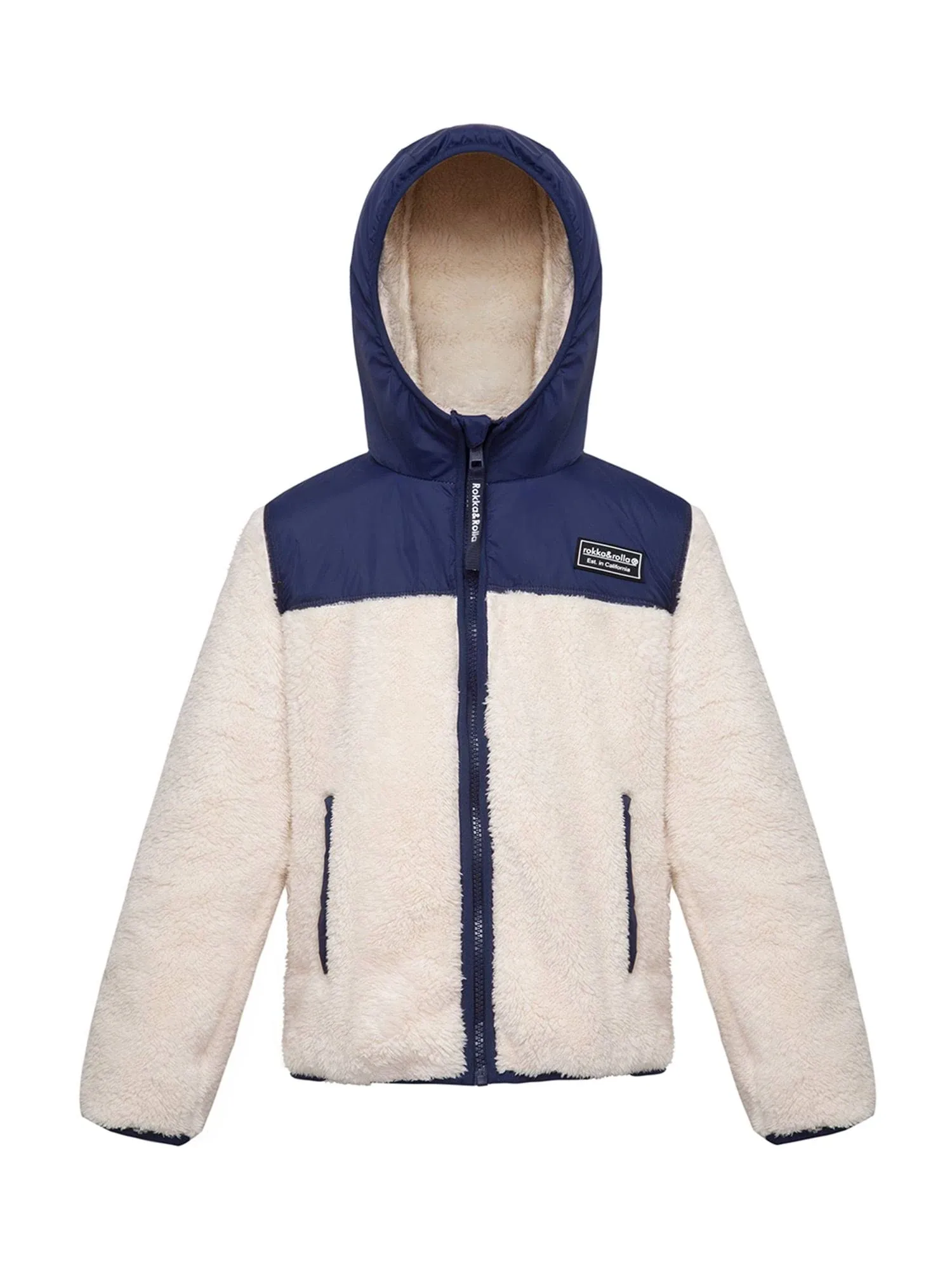 Rokka&Rolla Boys' Hooded Sherpa Fleece Lined Jacket