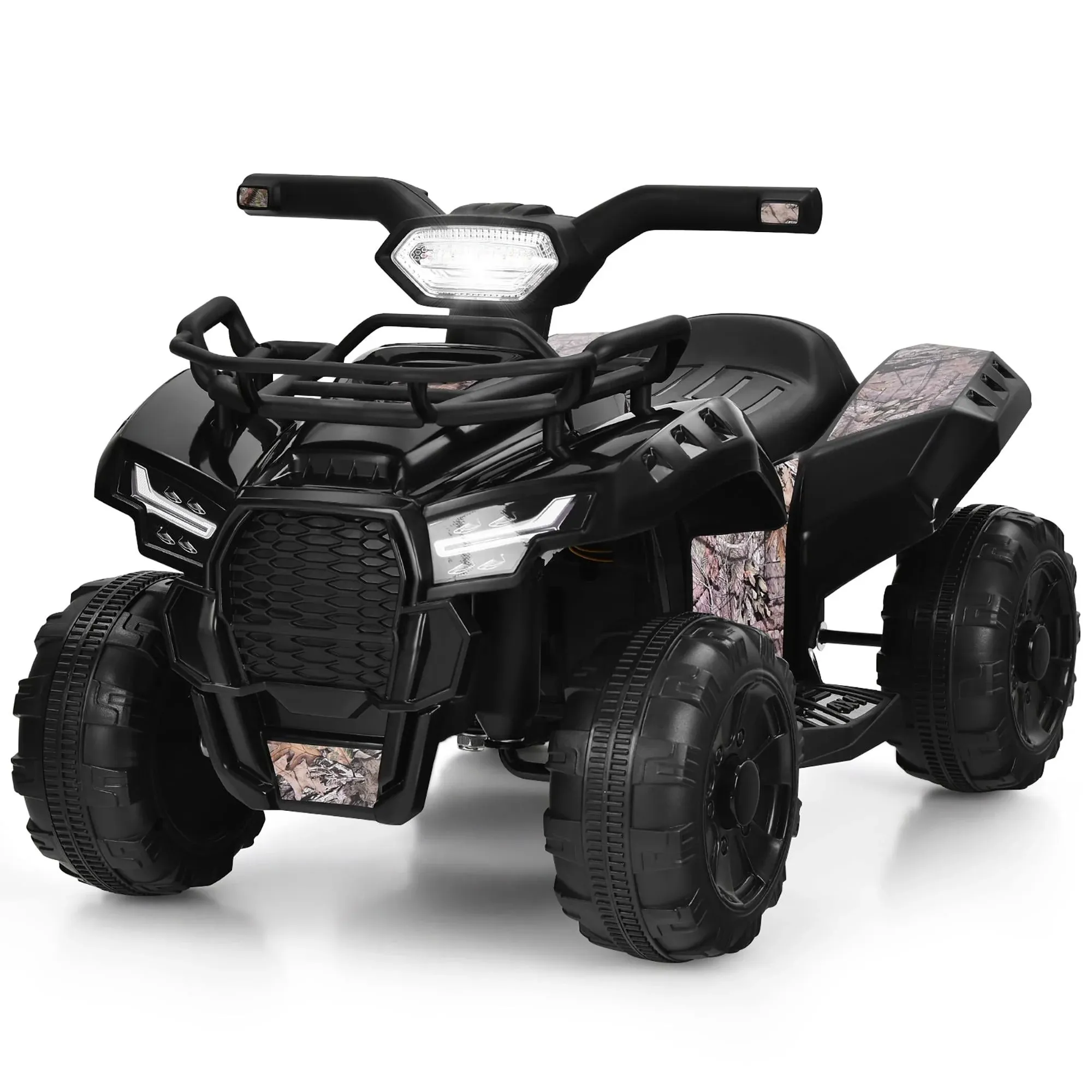 Costway 6V Kids ATV Quad Electric Ride On Car Toy Toddler W/LED Light&mp3