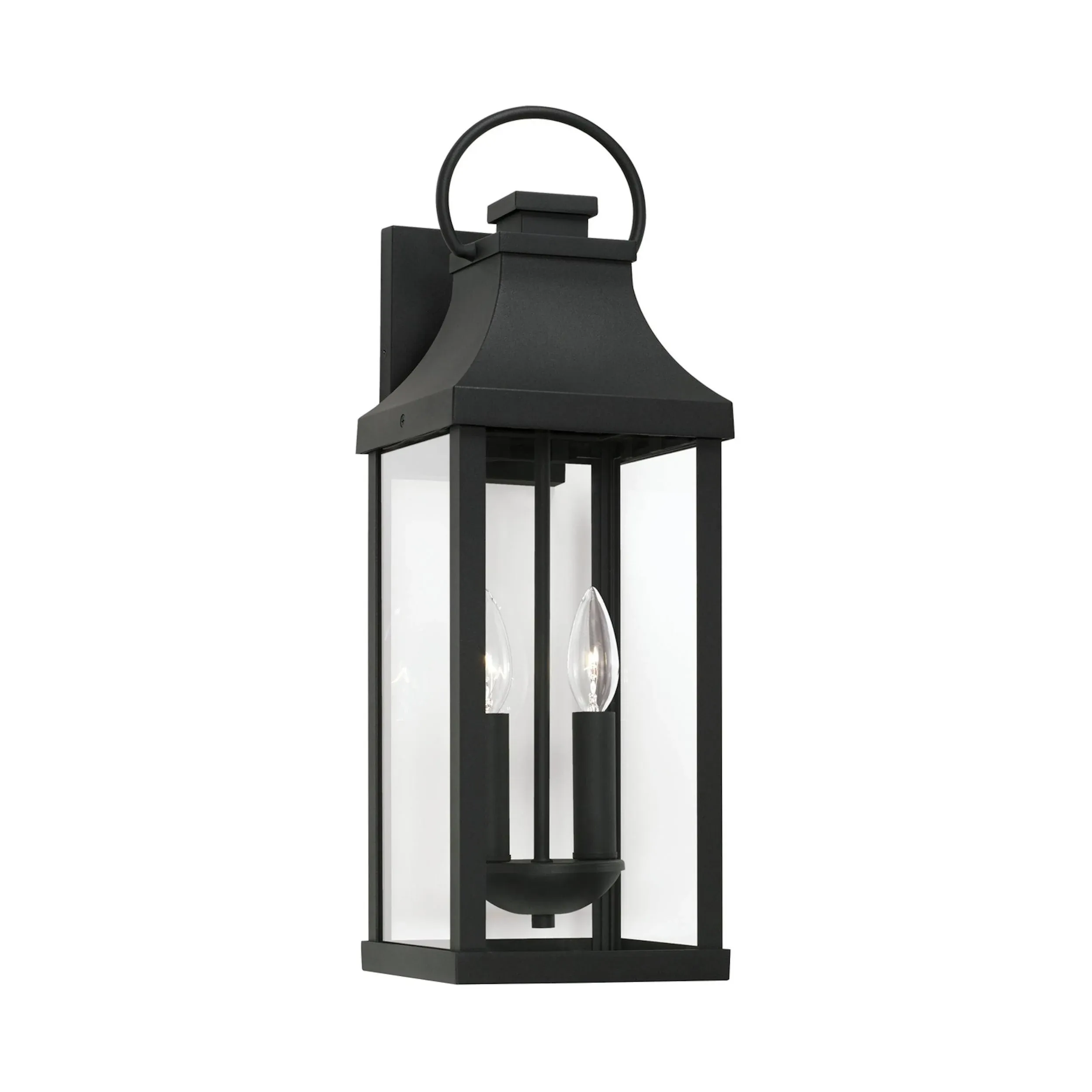 Capital Lighting 946421BK Bradford 2 Light 21 inch Black Outdoor Wall Lantern