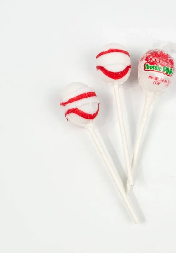 Candy Cane Tootsie Pops