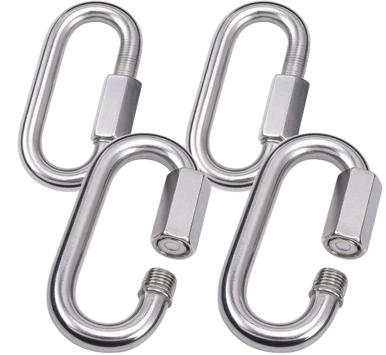 3/8&#034; Quick Links 10mm 4 Packs Stainless Steel Chain Links Connectorm10 Heavy D