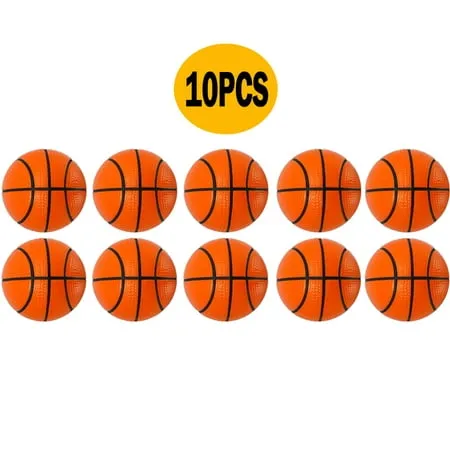 Mini Basketball Stress Balls 10 Pcs Pack 2.5” Inch Mini Basketballs for Kids Small Basketball Party Decoration Party Favors Small Soft Foam Basketballs Basketball Party Goodie Toy