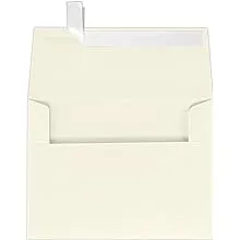 LUX A6 Invitation Envelopes (4 3/4 x 6 1/2) 50/Pack, Natural Linen (4875-NLI-50) | Staples