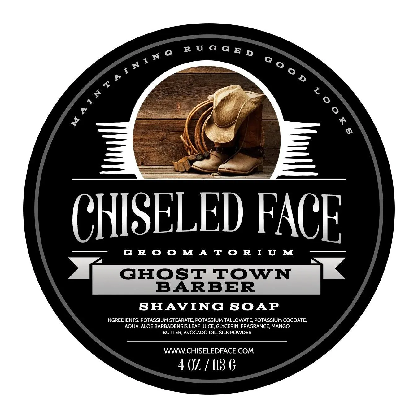 Ghost Town Barber Shaving Soap Tallow Based (4oz)