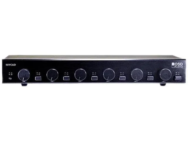 6x Zone 2x Source (Master A/B) Speaker Selector w/ 300W Volume Control, Impedance Protection SSVC6D