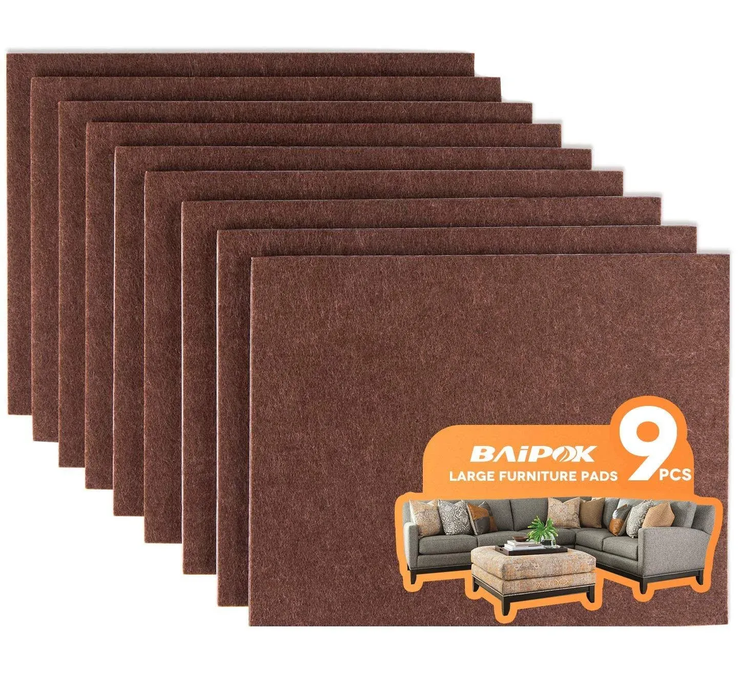 BAIPOK Furniture Pads Set of 9