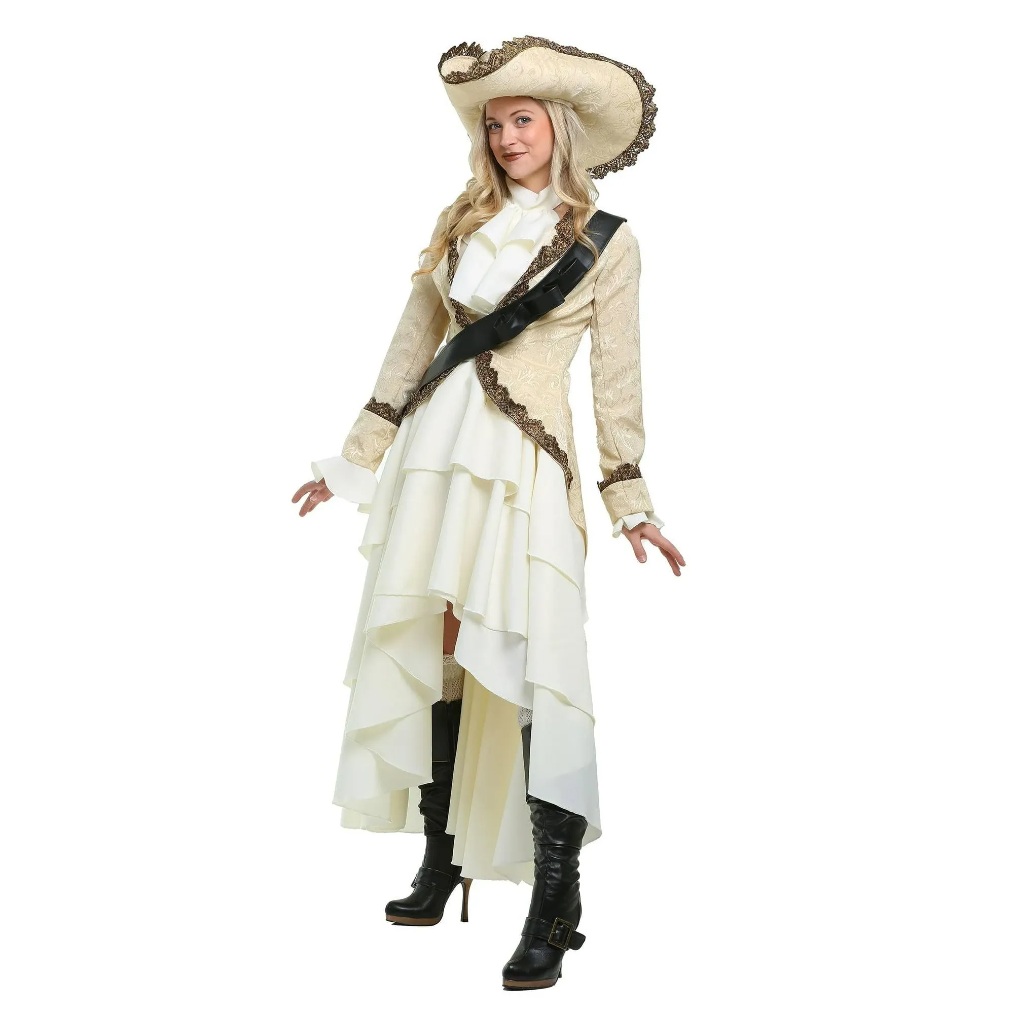 FUN Costumes Women's Captivating Pirate Costume, White, M