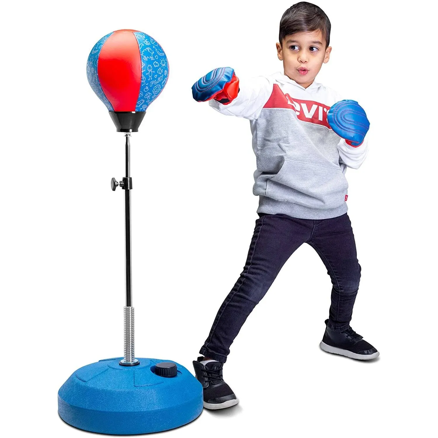 TechTools Punching Bag for Kids, Reflex Boxing Bag with Stand - Kids Boxing S...