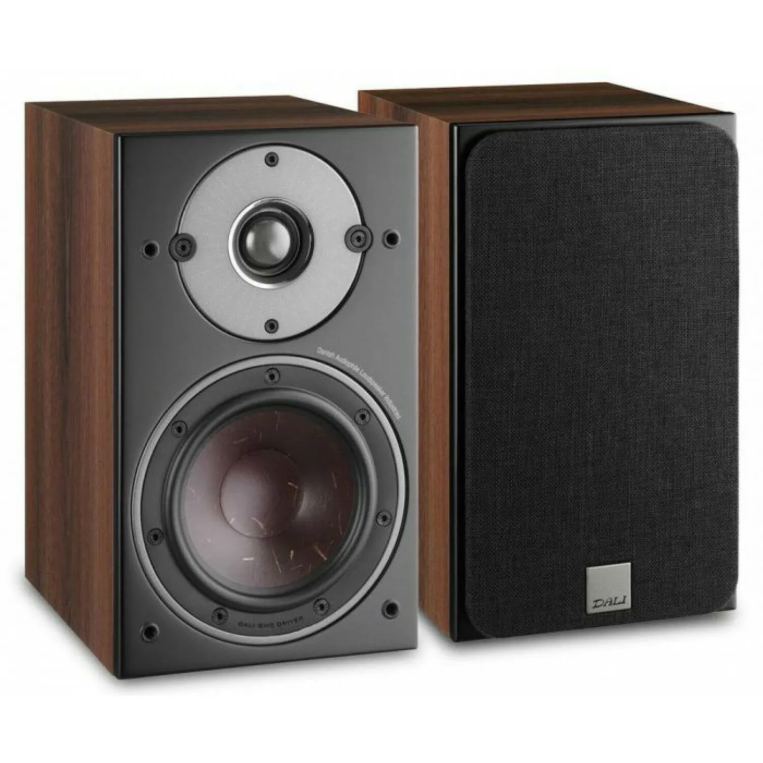 Dali - Oberon 1 Bookshelf Speakers - Pair - Dark Walnut