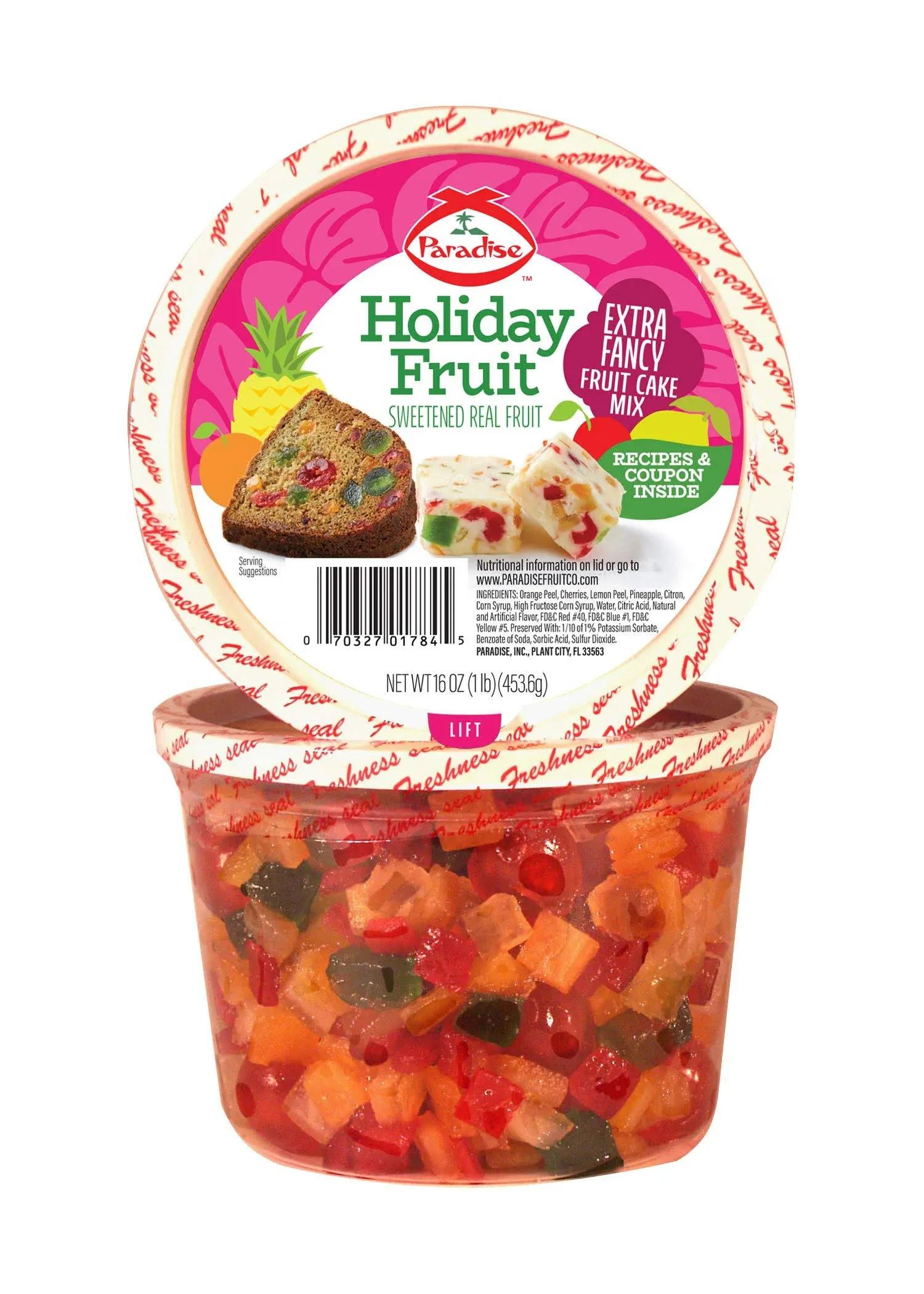 Paradise Fruit Extra Fancy Fruit Cake Mix, 16 Ounce