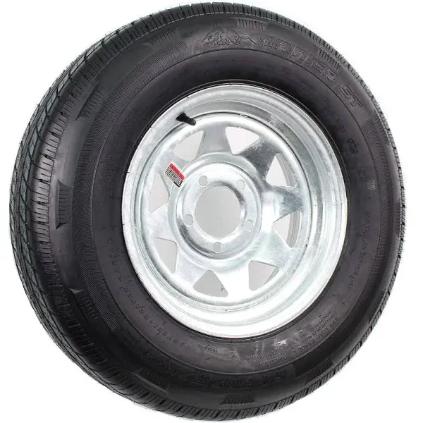 Mounted Radial Trailer Tire on Rim St205/75r14 LRC 5 Lug Galvanized Spoke Wheel