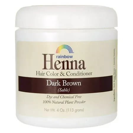 Rainbow Henna Persian Dark Brown Hair Color 4 Oz, (2 pack)