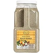 Gel Spice Fine Ground Black Pepper 34 Mesh 5 LB | Perfect Blending in Soups, Sauces, and for Lightly Dusting Baked Goods Bulk Restaurant