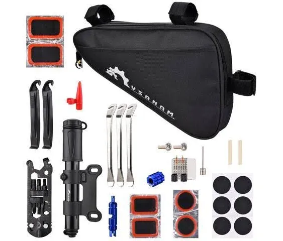 Bike Repair Kit Portable Bicycle Repairing Tools Kit Tire Fixing Kit Bag with ...