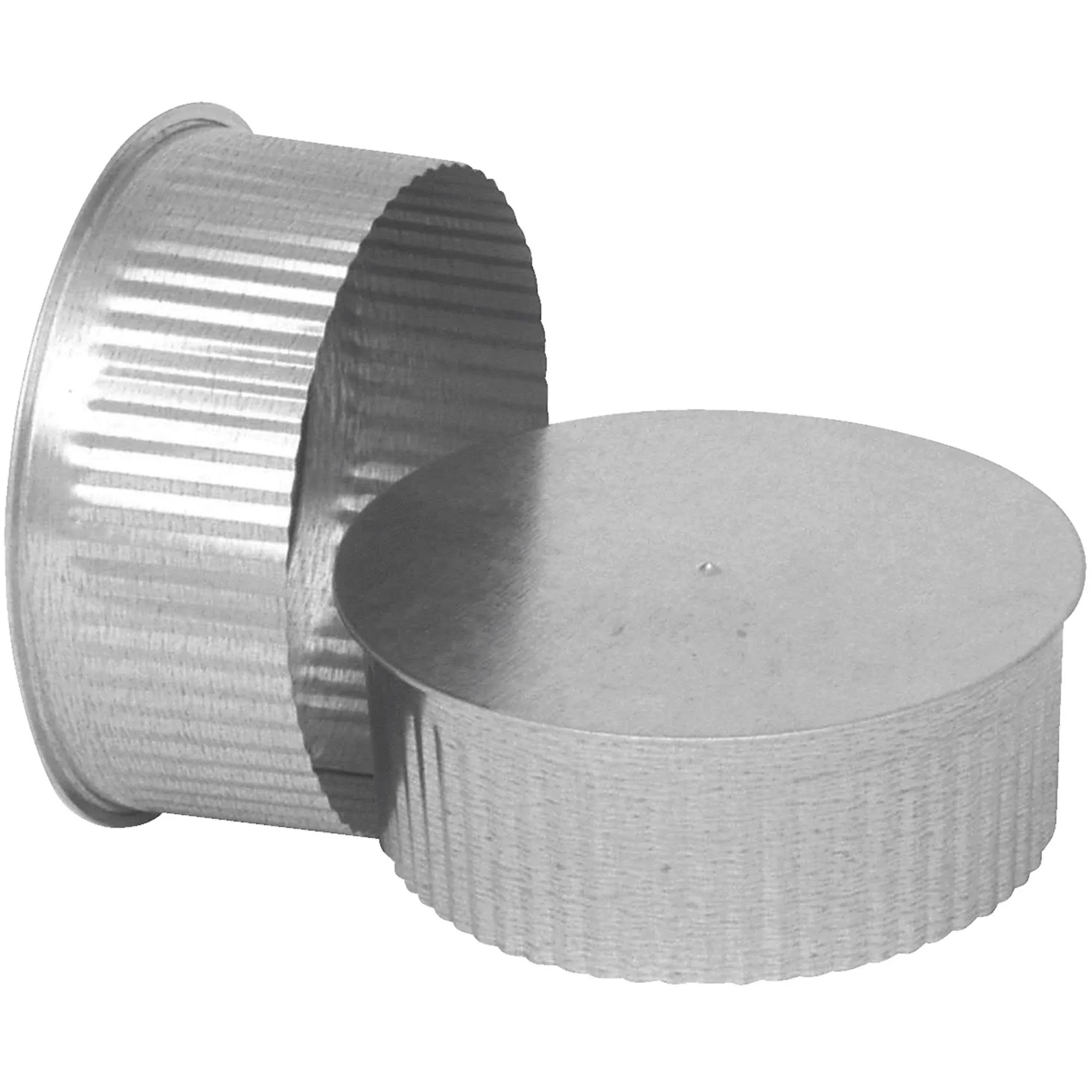 IMPERIAL GV0736 Round End Cap, 7 in Dia, Galvanized Steel, Galvanized